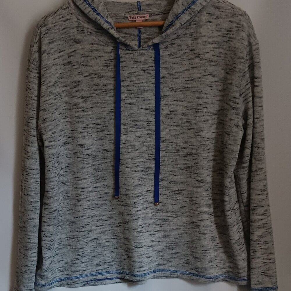 Juicy Couture Hooded Sweatshirt Gray Size XL Fast Same Day Shipping EUC